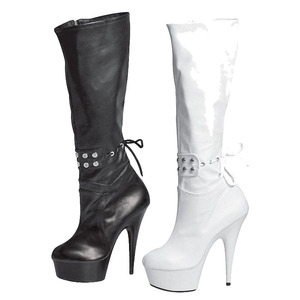 <span class=keywords><strong>6</strong></span> pouces femmes cuisse haute 15Cm plate-forme talons gothique scène spectacle gothique chaussures fétiche dentelle Vestidos automne <span class=keywords><strong>Zip</strong></span> Sexy décapant pôle - Product Image 2