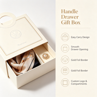 Boîte cadeau en papier avec poignée personnalisée pour emballage cadeau d'accessoires de foulard
