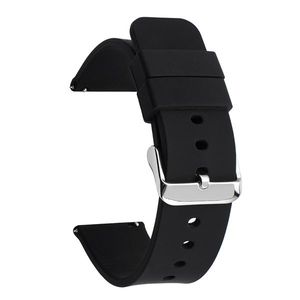 Correa Deportiva de Silicona Impermeable de Liberación Rápida Maenwvo para <span class=keywords><strong>Reloj</strong></span> <span class=keywords><strong>Amazfit</strong></span>, Diseño de Lujo, Botón de Presión, Hebilla Oculta, Negra, para <span class=keywords><strong>Hombre</strong></span>, 18 mm - Product Image 1