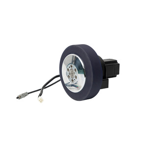 Roue pivotante Magnolia Officinalis 125 mm à roulement à billes, bande de roulement ferme, bleue, pour chariot AGV de manutention de marchandises - Product Image 4