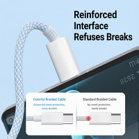 Câble de charge super rapide 3 en 1 6A, cordon de charge multi-prise en nylon tressé pour téléphone L Micro USB Type C