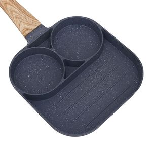 Padella Antiaderente a 2 Fori per Uova Fritte e Omelette, con Manico in Legno, per Pancake e Colazione - Product Image 4