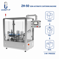 Machine de cartonnage verticale ZH-50 pour l'emballage de produits alimentaires, de boissons et de cosmétiques avec système de contrôle PLC