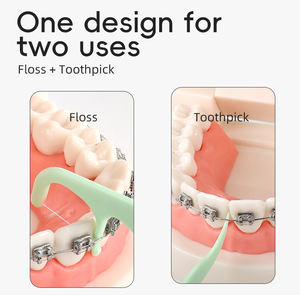 Ortodôntico <span class=keywords><strong>Dental</strong></span> <span class=keywords><strong>Floss</strong></span> Pick Gentle on Gums Tooth Glide suavemente dentes Flosser para aparelhos com caixa 50 pcs - Product Image 6