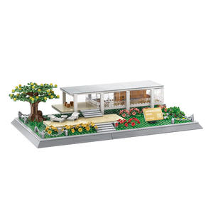 Good Selling Farnsworth House Educational Model Toy American Architectural <b>Plastic</b> Building <b>Blocks</b> Sets 1:1 Scale Creative - Product Image 6