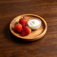 Plateau à fromage moderne en bois d'acacia écologique, assiettes rondes pour dîner et dessert, gravure personnalisée pour fêtes – Vente chaude