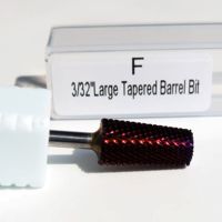 Nouvelle fraise à ongles 2026 pour manucure professionnelle, grande fraise lisse violette F-5XC en carbure de tungstène