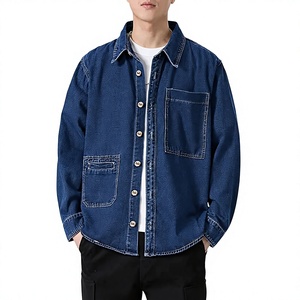 Camisa de Mezclilla para Hombre, Fabricada por OEM, con Logotipo Personalizado, al por Mayor, Duradera, Cálida y Cómoda, Ideal para Usar al Aire Libre en Otoño - Product Image 3