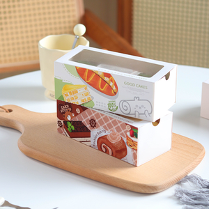 Cajas de panadería de papel Kraft, ventana de exhibición transparente, embalaje de pastelería individual para Donut, <span class=keywords><strong>Mini</strong></span> pastel, rebanada de pastel, postres, golosinas para alimentos - Product Image 1