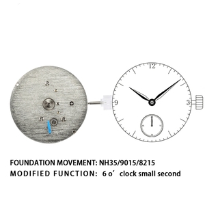 Movimiento Mecánico Automático NH35 Modificado, Diseño de Mecanismo de Segundos Pequeños a las 6 en Punto, Fabricantes de Relojes Personalizados - Product Image 1
