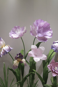 Fleurs géantes autoportantes en papier violettes pour vitrine de magasin, fleurs artificielles pour décoration de mariage, accessoires de photographie d'événements - Product Image 3