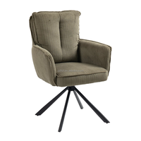 Oliver Green Modern Design Drehbarer Esszimmers tuhl 2er-Set Armlehnen mit 180-Grad-Rebound-Metallbasis für den Heimgebrauch
