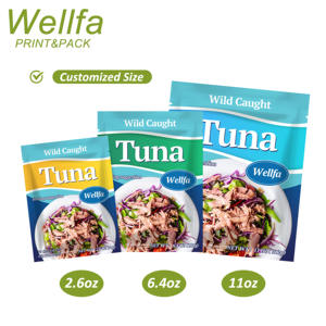 Sacchetto di storta in alluminio per uso alimentare stampato personalizzato per il confezionamento di tonno resistente alle alte Temperature sacchetto di imballaggio per storta ad alta barriera - Product Image 4