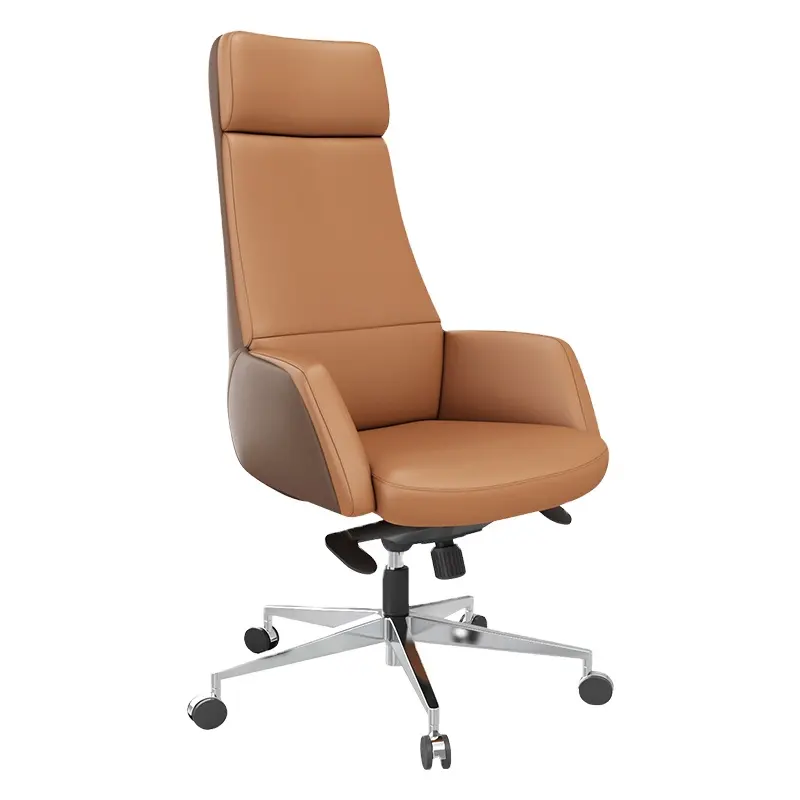 High-End Ergonomics Luxury Office Chair Home and Study Large Size Light-Weight Synthetic Leather Business Chair