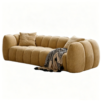 Canapé en velours chenille de haute qualité, style crème, pour salon, 1 place, rangée droite, confortable, modulaire