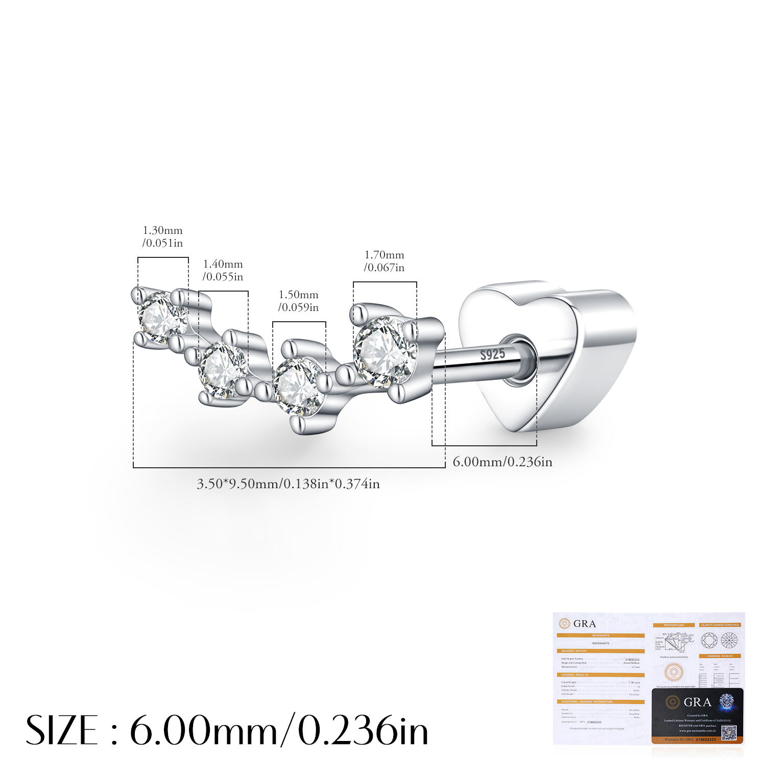 MSE0229-Earring Post - 6mm