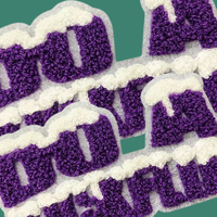 Écussons brodés en chenille personnalisés Écussons thermocollants doux au toucher pour vêtements et chapeaux durables et en gros en vrac