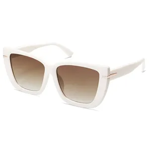 Vanlinker, лучшие Брендовые очки, квадратные негабаритные солнечные очки, модные солнцезащитные очки «кошачий глаз» в стиле пэчворк