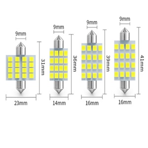 Ampoule LED Festoon C3W C5W C7W <span class=keywords><strong>C10W</strong></span> pour voiture, lampe de lecture intérieure automobile 31/36/39/41mm, 16SMD 2835 1210, lumière de toit bleue, violette, rouge - Product Image 1