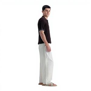 Camisetas Sólidas para Hombre, Tejido Suave de 220g, Diseño Ligero y Transpirable, Mezcla de Poliéster y Algodón, Manga Corta, Casual, Cómoda para Uso Diario - Product Image 3