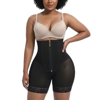 Nouveau pantalon gainant taille haute à 4 baleines, trois rangées de boutons, fermeture éclair, en nylon polyamide sans couture, effet ventre plat et rehausseur de fesses en forme de pêche