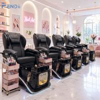 Vente en gros de mobilier et d'équipements professionnels pour salons de manucure, fauteuil de pédicure de luxe avec bac à pieds