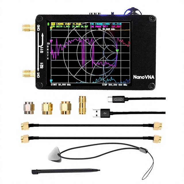 NanoVNA-H 50 KHz15 GHz Antenna Analyzer 28-inch IPS Display MF/HF/VHF/UHF Bands Made in Zhejiang