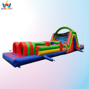 Circuito de Obstáculos Inflable con Temática de Arcoíris, Doble Carril, Casa de Brinco Funfest para Alquiler en Fiestas - Product Image 4