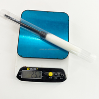 OEM ODM Brosse applicatrice de poudre d'empreintes digitales en plumes de marabout blanches pour la science judiciaire avec conteneur en PVC et poignée dissimulée
