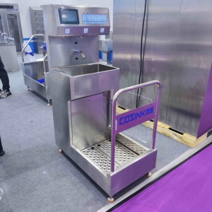 Machine à laver les mains sans contact en acier inoxydable avec fonction de désinfection des bottes intégrée pour l'hygiène personnelle - Product Image 2