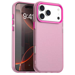 Funda Protectora para Cámara de Teléfono Móvil iPhone 17 Air, Color <span class=keywords><strong>Azúcar</strong></span> Mate, Anti-caídas, Marco Metálico, para iPhone 17 16 Pro Max - Product Image 1