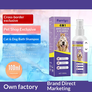 Gel Douche Protecteur 4-en-1 Anti-Puces, Anti-Lentes et Anti-Bactérien pour Animaux de Compagnie, 100ml, Doux et Non Irritant, pour l'Exportation - Product Image 3