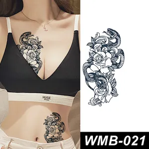 Women and Men Cool Designs Semi Permanent Body Arm Snake Tattoo Sticker