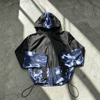 Veste coupe-vent légère et respirante pour hommes, avec logo personnalisé imprimé, coupe-vent pour sports de plein air, avec poches zippées