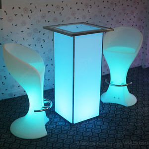 Commercial Led Furniture Geo Pedestal Illuminated <strong>Poseur</strong> <strong>Table</strong> (Ta110A) - Product Image 2
