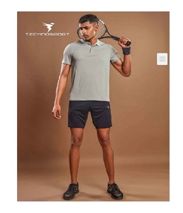 Men Solid Formal T-<b>Shirt</b> <b>Half</b> Sleeve <b>Button</b> Woven Cotton 180g Lightweight Comfortable Anti-Wrinkle KINGSA Export - Product Image 4