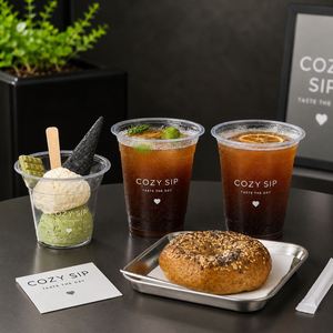 Vasos de Plástico PET Transparentes Personalizados al por Mayor para Té Helado, Café, Jugo, Postre, Sundae, Café, Panadería, Restaurante, Comida para Llevar - Product Image 2