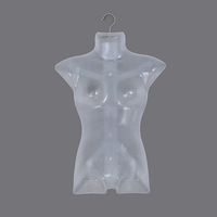 Mannequin demi-corps femme en plastique pour présentation de soutiens-gorge, lingerie, sous-vêtements, maillots de bain et vêtements de nuit