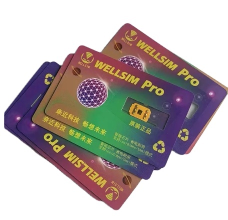 Wellsim Pro Single Side Adhesive Unlock Sticker Universal Card Card for iPhone 6 to 16 Pro Max Stable Mobile Phone