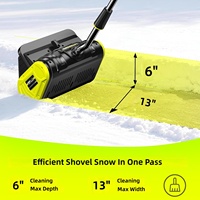 Litekon 40V Pelle à neige sans fil sans balais 13 pouces Souffleuse à neige électrique 2 batteries 40Ah Portée de 30 pieds Charge rapide