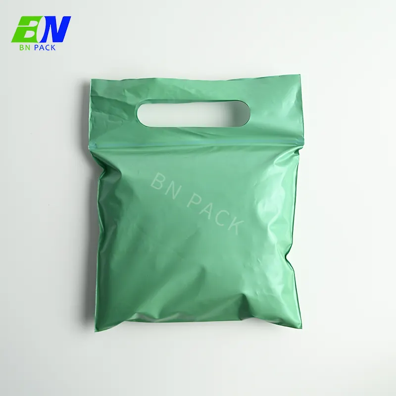 Custom Printing Eco-friendly Resealable Plastic Ziplock Bags With Handle For Clothes Packaging Bag