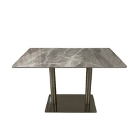 Table de salle à manger en ardoise, style italien, pour salon de thé, table carrée de luxe pour restaurant, table et chaises pour restauration rapide, table rectangulaire pour snack