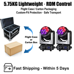 Luz Móvil LED Wash Zoom de 7*40W DMX512 RGBW 4 en 1 con Efecto Ojo de Abeja para Escenarios, Discotecas, Fiestas, Clubes y DJ - Product Image 5