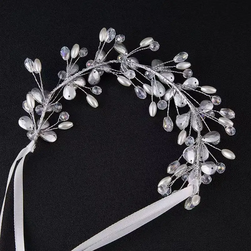 Elegante fascia di perle per le donne di alta qualità per ragazze copricapo da sposa accessori per capelli per bambini fascia per adulti copricapo