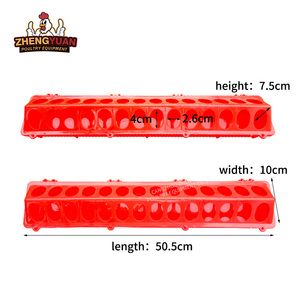 Mangeoire et abreuvoir pour poulet pigeon en plastique extra long Élevage de volaille pour le poussin oiseau Mangeoire pour poulet en plastique pour caille - Product Image 4