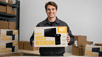Kit Complet d'Interphone Vidéo IP pour Villa, Interphone Vidéo Intelligent pour Appartement Multi-Unités