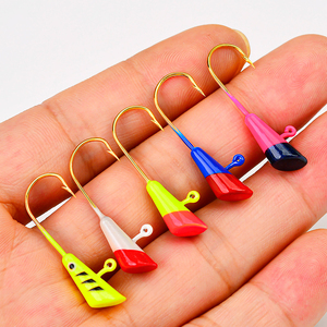 En gros 5 pcs/sac Saltwater Minnow Shad Jig Head Hooks - 5 Couleurs, Idéal pour les appâts de ver - Product Image 4