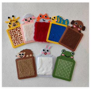 Jouets sensoriels en tissu 3D Aofit pour enfants autistes, impression personnalisée d'animaux, tissu doux sensoriel froissé, toucher doux, jouet pour bébé chien - Product Image 2