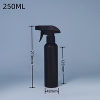 Bouteille en plastique HDPE noir mat avec bouchon pulvérisateur pour le nettoyage des pièces et des voitures, logo personnalisé, 250 ml, 500 ml, 1000 ml