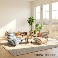 Fauteuil pouf moderne d'extérieur avec rangement, grand canapé paresseux tendance pour jardin, piscine, relaxation, salon intérieur